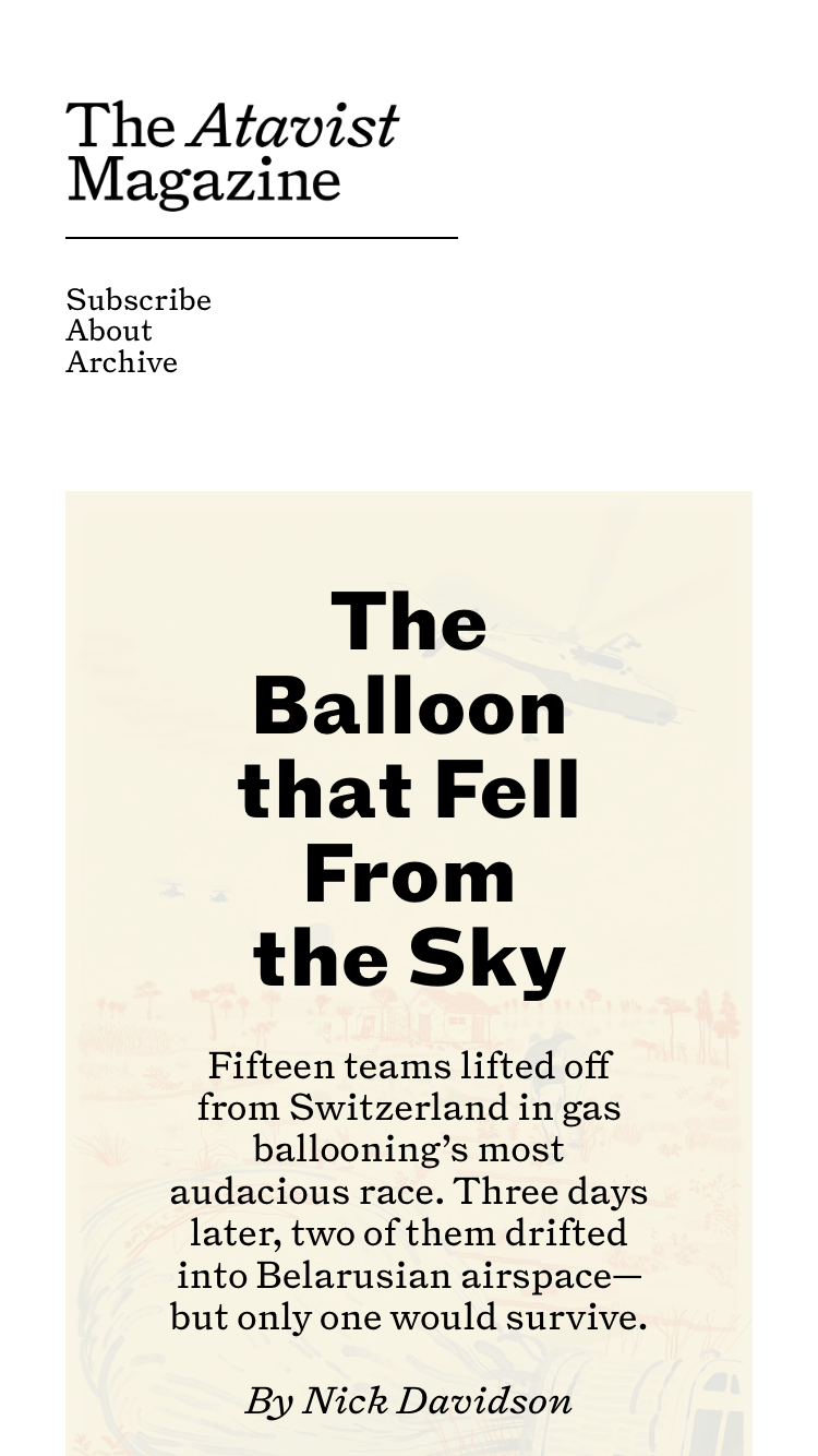 The Atavist Magazine